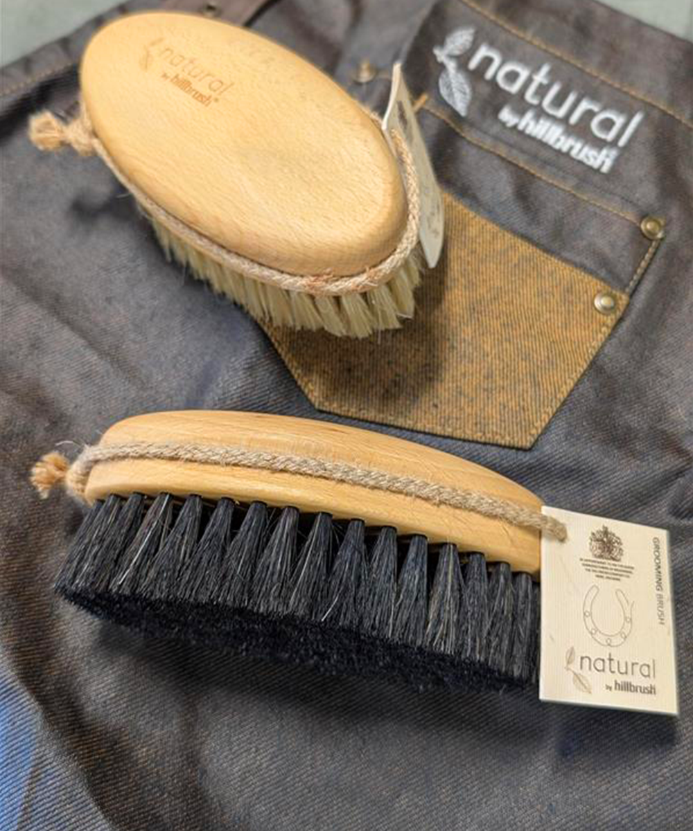 Natural by Hillbrush Equestrian Grooming Brush Set